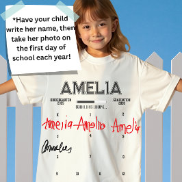 私とカスタム一緒に成長するK-12シグネチャー記念 Tシャツ