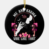 私とカルマヴィベは夜中のGrに会う セラミックオーナメント (正面)