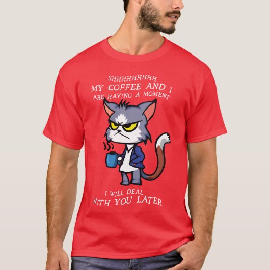 私とコーヒーの静かなひととき ファミリー Tシャツ (正面)