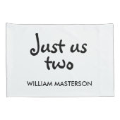 私とパーソナライズされたあなただけの2人 枕カバー (裏面-右)