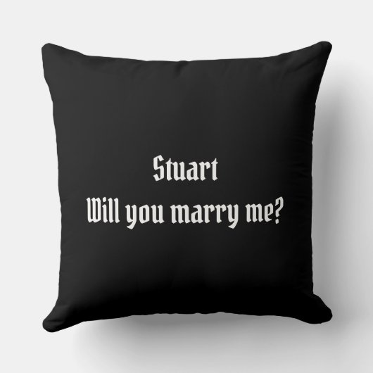 私とパーソナライズされた結婚してくれる？提案クッション クッション (裏面)