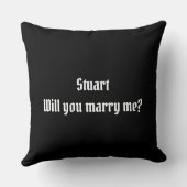 私とパーソナライズされた結婚してくれる？提案クッション クッション (裏面)