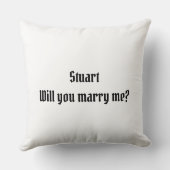 私とパーソナライズされた結婚してくれる?提案クッション クッション (裏面)