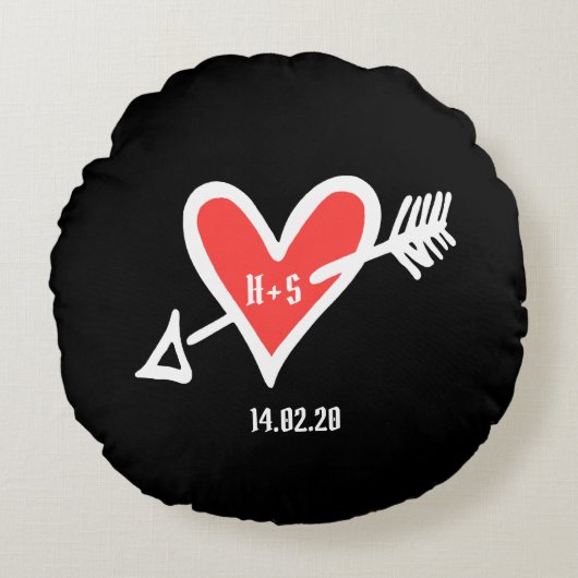 私とパーソナライズされた結婚してくれる？提案クッション ラウンドクッション (正面)