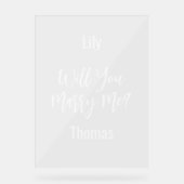 私とパーソナライズされた結婚して アクリルサイン (正面)