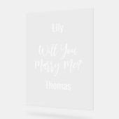 私とパーソナライズされた結婚して アクリルサイン (傾斜)