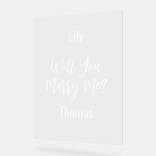 私とパーソナライズされた結婚して アクリルサイン (傾斜)