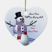 私とメリークリスマスのオーナメント結婚します セラミックオーナメント (裏面)
