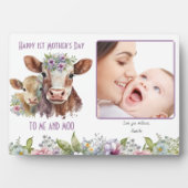 私とモーママとベビーカウマザーズデイ写真 フォトプラーク (正面)