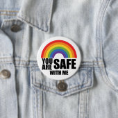 私と一緒なら安心 Rainbow Ally メッセージ 缶バッジ (インサイチュ)