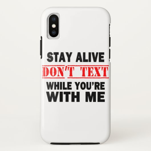 私と一緒にいる時は生きてろ。メッセージを送るな Case-Mate iPhoneケース (裏面)