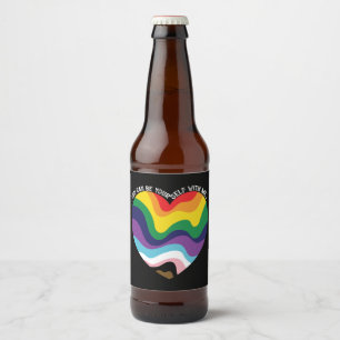 私と一緒にいればありのままの自分でいられる LGBT トランスジェンダー ゲイ ビールラベル