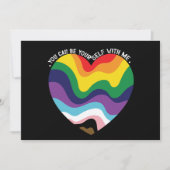 私と一緒にいればありのままの自分でいられる LGBT トランスジェンダー ゲイ 招待状 (正面)