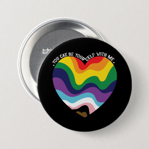 私と一緒にいればありのままの自分でいられる LGBT トランスジェンダー ゲイ 缶バッジ