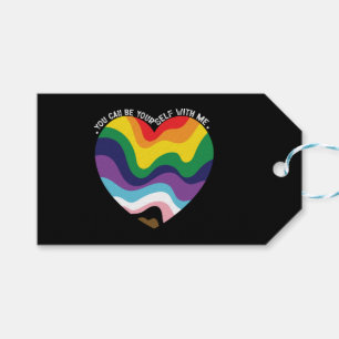 私と一緒にいれば自分らしくいられる LGBT トランスジェンダー ゲイ ギフトタグ