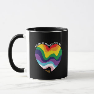 私と一緒にいれば自分らしくいられる LGBT トランスジェンダー ゲイ マグカップ