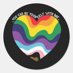 私と一緒にいれば自分らしくいられる LGBT トランスジェンダー ゲイ ラウンドシール