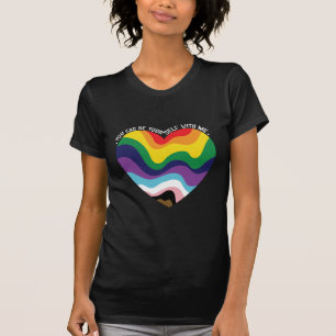 私と一緒にいれば自分らしくいられる LGBT トランスジェンダー ゲイ Tシャツ