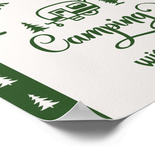 私と一緒にキャンプをしてくれてありがとうハッピーキャンパー ポスター (角)