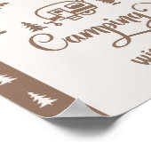 私と一緒にキャンプをしてくれてありがとうハッピーキャンパー ポスター (角)