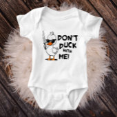 私と一緒にダックしないベビーボディスーツ ベビーボディスーツ
