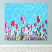 私と一緒にチューリップを爪先立ちする キャンバスプリント (インサイチュ (ウッドフロア))