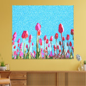 私と一緒にチューリップを爪先立ちする キャンバスプリント (インサイチュ (リビング))