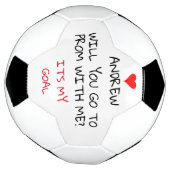 私と一緒にプロムに行きまパーソナライズされたせんか サッカーボール (回転)