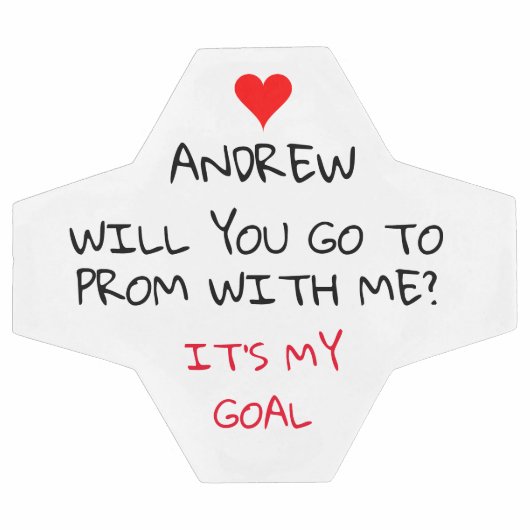 私と一緒にプロムに行きまパーソナライズされたせんか サッカーボール (フラット)