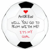 私と一緒にプロムに行きまパーソナライズされたせんか サッカーボール (正面)