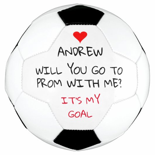 私と一緒にプロムに行きまパーソナライズされたせんか サッカーボール (正面)