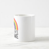 私と一緒に安全Lgbtqプライド月虹 コーヒーマグカップ (中央)