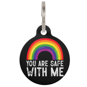 私と一緒に安全Lgbtqプライド月虹 ペット　ネームタグ
