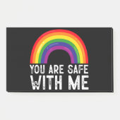 私と一緒に安全Lgbtqプライド月虹 ポストイット (正面)