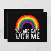 私と一緒に安全Lgbtqプライド月虹 ポストカード (正面/裏面)