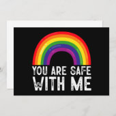 私と一緒に安全Lgbtqプライド月虹 招待状 (正面/裏面)