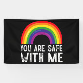 私と一緒に安全Lgbtqプライド月虹 横断幕 (横)