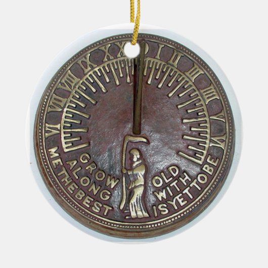 私と一緒に年を取る最高のことはまだ セラミックオーナメント (正面)