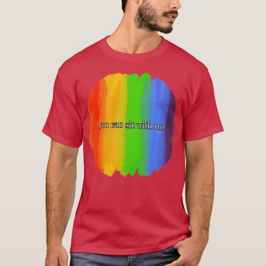 私と一緒に座っていいよ Tシャツ (正面)