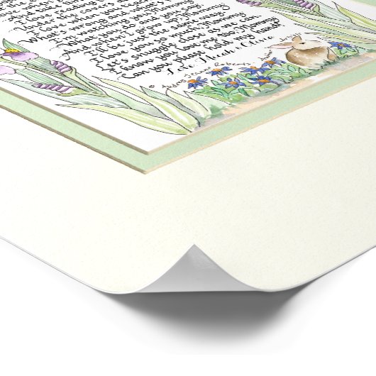 私と一緒に歩くママ写真パーソナライズされた ポスター (角)