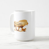 私と一緒に歩く – 永遠に | ライオンデザイン コーヒーマグカップ (正面左)