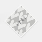 私と一緒に歳になる灰色の白いハートの結婚愛 スタンダードランチョンナプキン (角)