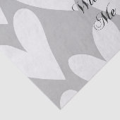 私と一緒に歳になる灰色の白いハートの結婚愛 薄葉紙 (詳細)