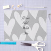 私と一緒に歳になる灰色の白いハートの結婚愛 薄葉紙 (クラフト)