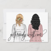 私と一緒に準備しよう？ローブのカード 招待状 (正面)