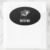 私と一緒に移動しない 楕円形シール (バッグ)