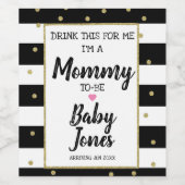 私と一緒に飲んで妊娠するママ ワインラベル (シングルラベル)