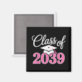 私と一緒に20のCl幼稚園ピンクコケットB マグネット (正面/裏面)