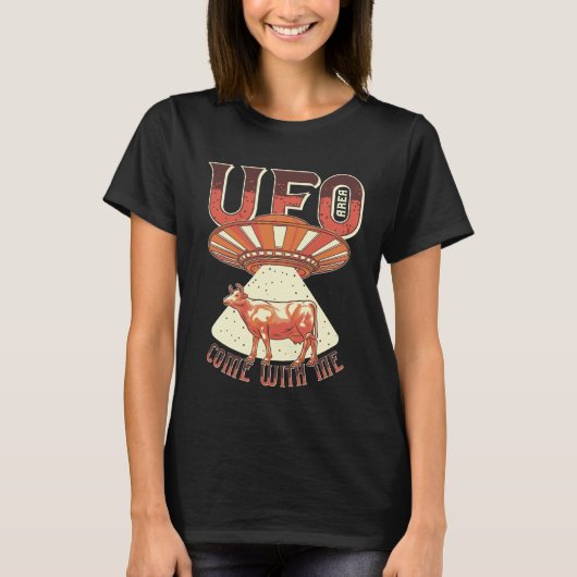私と一緒にUFOエリアへ Tシャツ (正面)