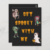 私と不気味ハロウィーンを取る ポストカード (正面/裏面)